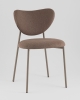 Стул Rina велюр коричневый, каркас бежево-серый