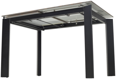 Стол CORNER 120 GLOSS AMBER JADE SOLID CERAMIC, BLACK