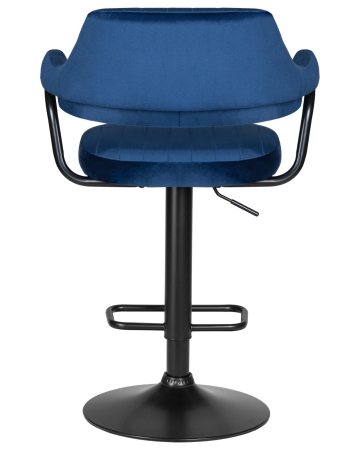 Набор 2 шт Стул барный CHARLY BLACK, синий велюр (MJ9-117)