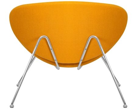 Кресло дизайнерское EMILY желтая ткань, хромированная сталь