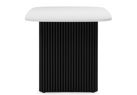 Стол деревянный Бавария B 160 х 90 белая пленка шагрень, черный