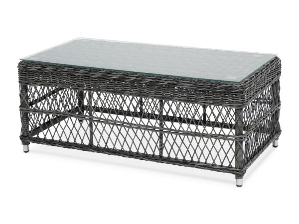 Стол журнальный "Гранд Латте" из искусственного ротанга, цвет графит
