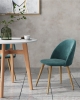 Стул Лион велюр с ромбами аквамарин