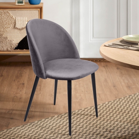 Стул Thomas бархат серый
