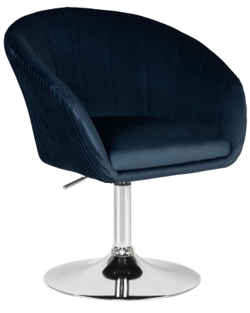 Кресло дизайнерское EDISON, синий велюр (1922-20)
