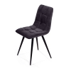 Стул UNO бархат серый, черный конус