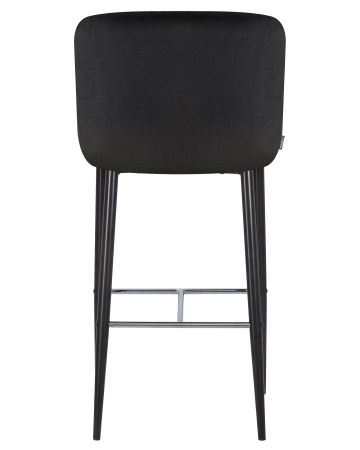 Стул барный CHRISTIAN'75 черные ножки, черный велюр V108-77