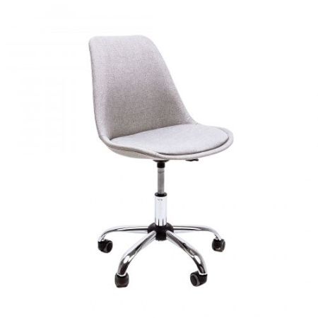 Кресло поворотное Shell, светло-серый, ткань