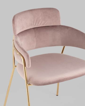 Стул Полин велюр розовый