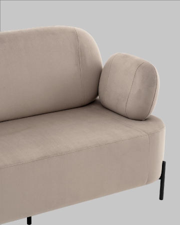 Диван Кэнди велюр светло-серый