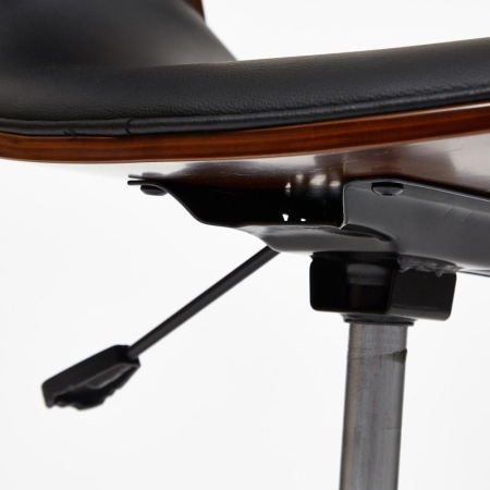 Кресло BEND орех, экокожа черный