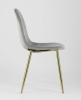 Стул Валенсия велюр серый золотые ножки