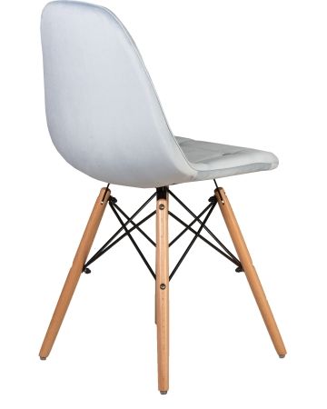 Стул обеденный BENNET ножки светлый бук, пудрово-голубой велюр HLR-15