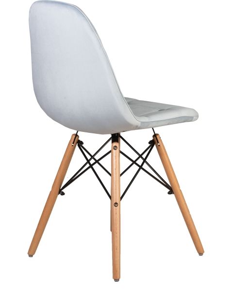 Стул обеденный BENNET ножки светлый бук, пудрово-голубой велюр HLR-15