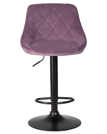 Набор 2 шт Стул барный LOGAN BLACK, пудрово-сиреневый велюр (MJ9-52)