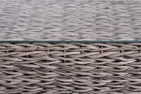 Лаунж-зона "Капучино Сингл" из искусственного ротанга (гиацинт), цвет серый