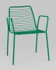 Стул с подлокотниками Дели металл зеленый