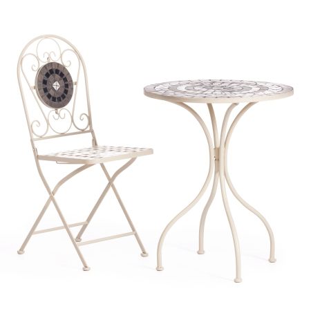 Стул Secret de Maison VICENZA (mod. PL08-7451RV) металл, 36*35*91 см, белый, плитка калейдоскоп