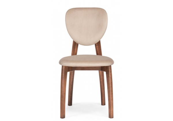 Стул деревянный Вакимо ткань бежевый, миланский орех Стул деревянный Вакимо ткань бежевый, миланский орех