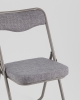 Стул складной Джонни рогожка серо-голубой каркас серый