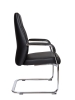 Кресло офисное Nancy CF черный, экокожа и металл, мягкое сиденье, с подлокотниками