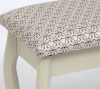 Банкетка из массива березы, каркас слоновая кость, крапинка светлая, ткань Лоди29, 2