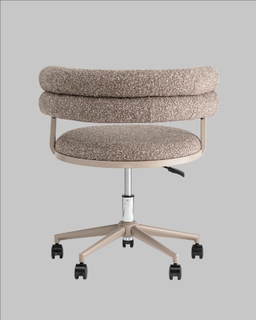 Кресло офисное Ponty светло-коричневое с бежевыми ножками