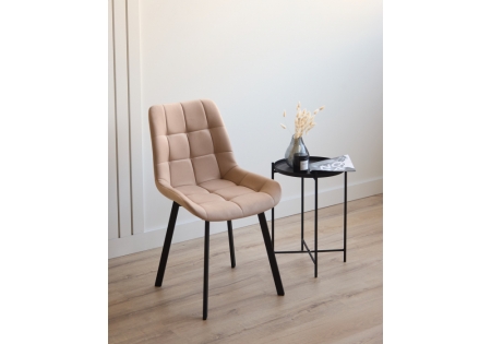 Стул на металлокаркасе Челси 360 П бежевый (zd 210), черный np