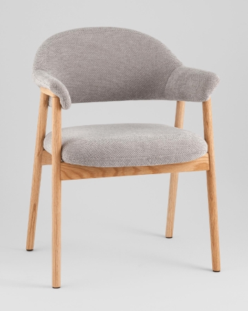 Стул обеденный Tavu с деревянными ножками серый