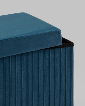 Пуф складной с ящиком Store Square синий Пуф складной с ящиком Store Square синий