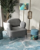 Кресло Кэнди с подлокотниками велюр серый