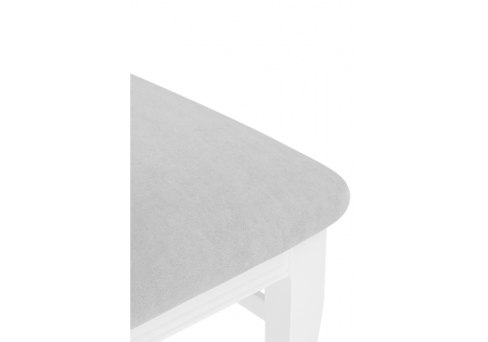 Стул деревянный Фрезино с проножкой серый велюр, белый