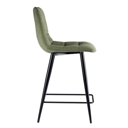 Стул полубарный Base букле зеленый MOSS 615 60см