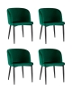 Стул Оскар велюр изумрудный 4 шт.