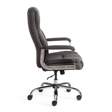 Кресло Appolon серый, ткань и металл, мягкое сиденье, с подлокотниками