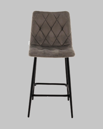 Стул полубарный Одди Diamond велюр темно-серый Стул полубарный Одди Diamond велюр темно-серый