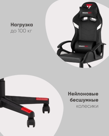 Кресло спортивное Warden TopChairs черно-белый