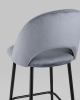 Стул полубарный Меган SN велюр серый