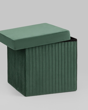 Пуф складной с ящиком Store Square зеленый Пуф складной с ящиком Store Square зеленый