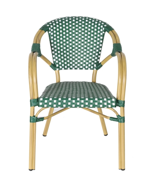"Кабри" плетеный стул из искусственного ротанга, цвет зеленый "Кабри" плетеный стул из искусственного ротанга, цвет зеленый