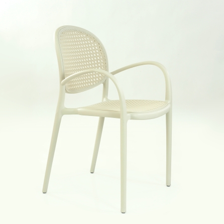 Кресло N-70 цвет белый с белой сеткой