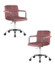 Набор 2 шт Офисное кресло для персонала TERRY, пудрово-розовый велюр (MJ9-32)