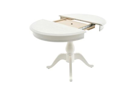 Стол "Фабрицио-1" раздвижной D 820 тон 9 эмаль белая