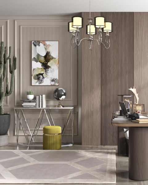 Консоль Авалон 122*41 серый мрамор сталь серебро