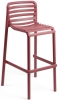 Стул пластиковый барный Doga Stool марсала