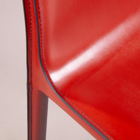 Стул Barrie кожа ретро красный