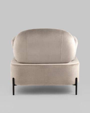 Кресло Кэнди с подлокотниками велюр светло-серый