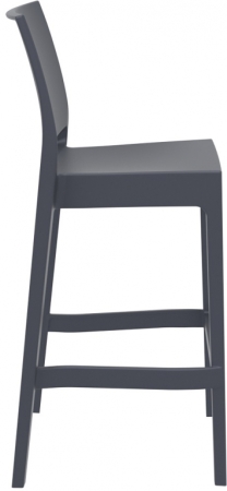 Стул пластиковый барный Siesta Contract Maya Bar 75 темно-серый