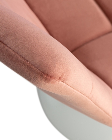 Набор 2 шт Стул барный TAILOR WHITE, пудрово-розовый велюр (MJ9-32)