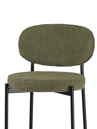 Стул полубарный MASO экомех зеленый HUSH 617